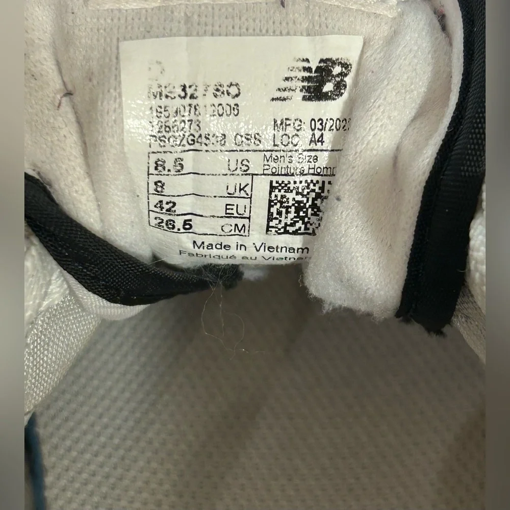 New Balance 327 Men’s 8.5 White Orange Black MS327SO - Picture 7 of 8